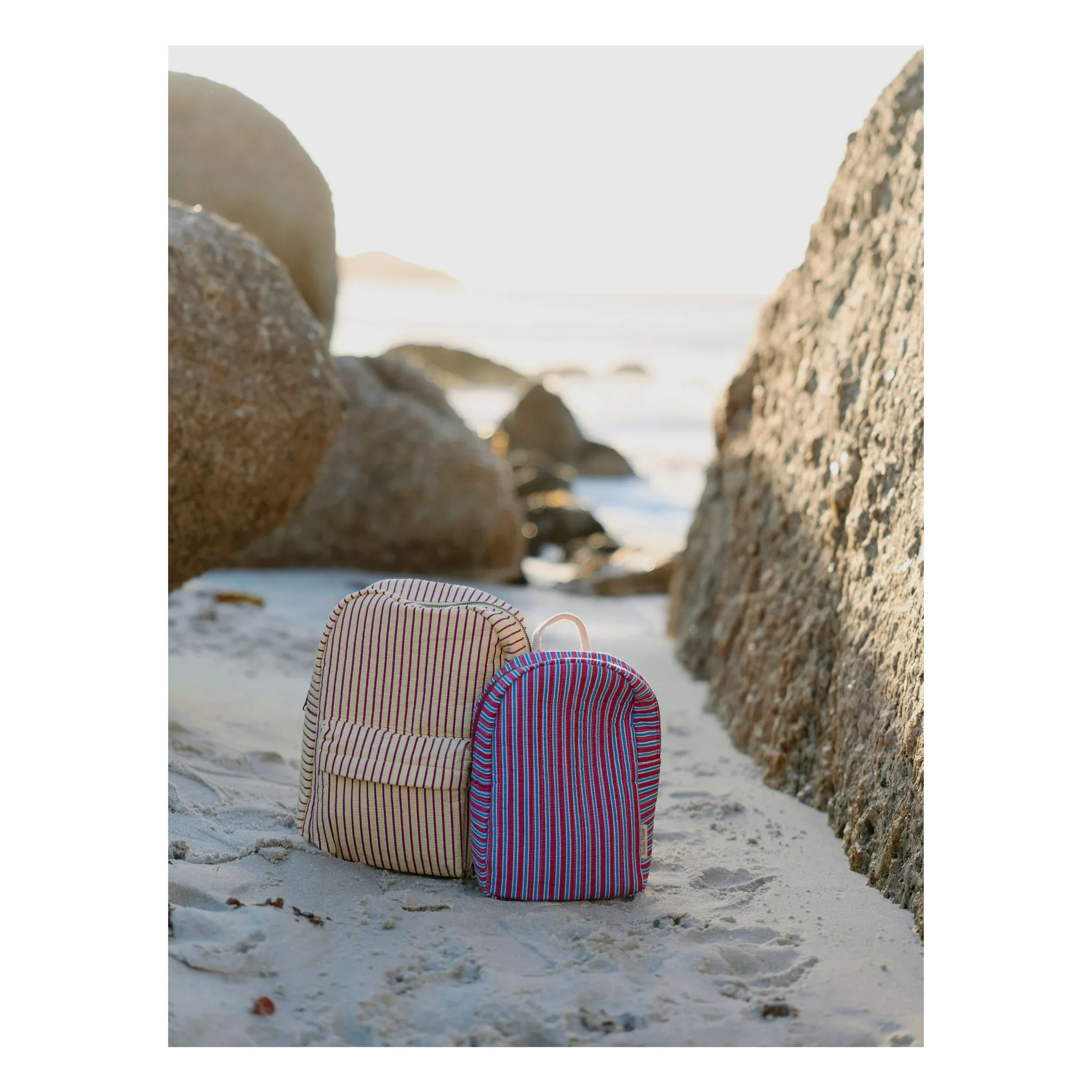 Sac à dos rayé | Jaune pâle- Image produit n°6