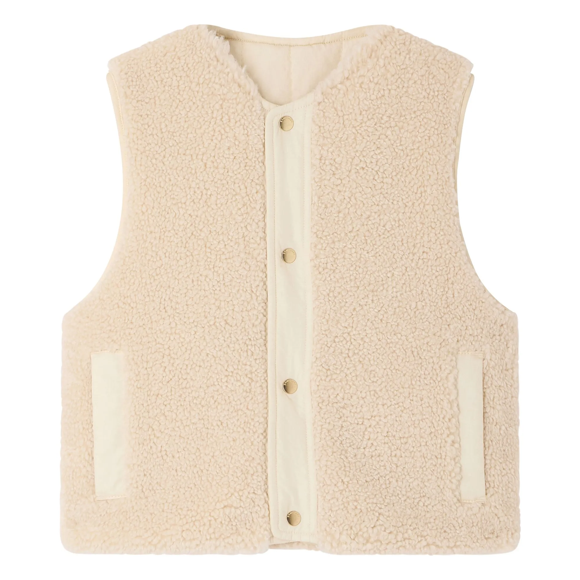 Veste Sans Manches Réversible Maya | Ecru- Image produit n°3