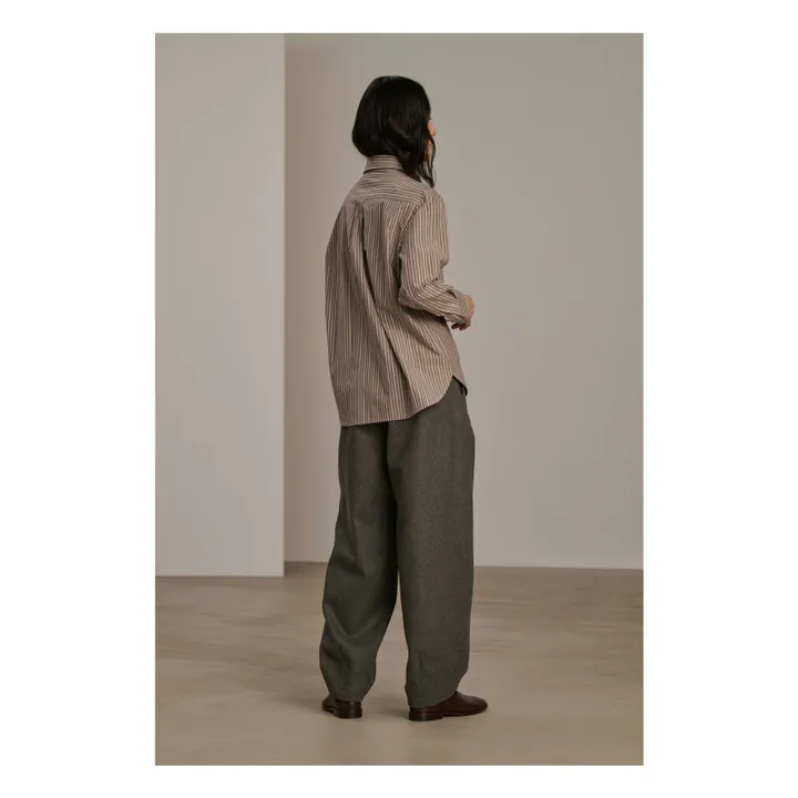 Chemise Alphée Rayures | Vert de gris- Image produit n°2