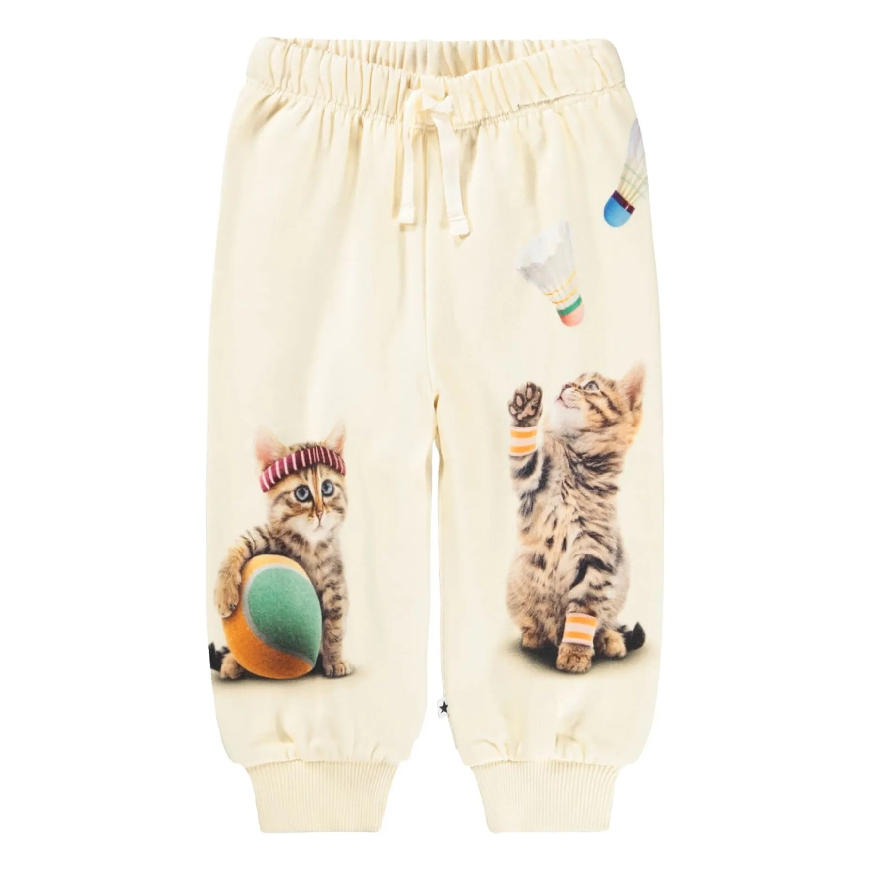 Jogger Simeon Chats Coton Bio | Blanc- Image produit n°0