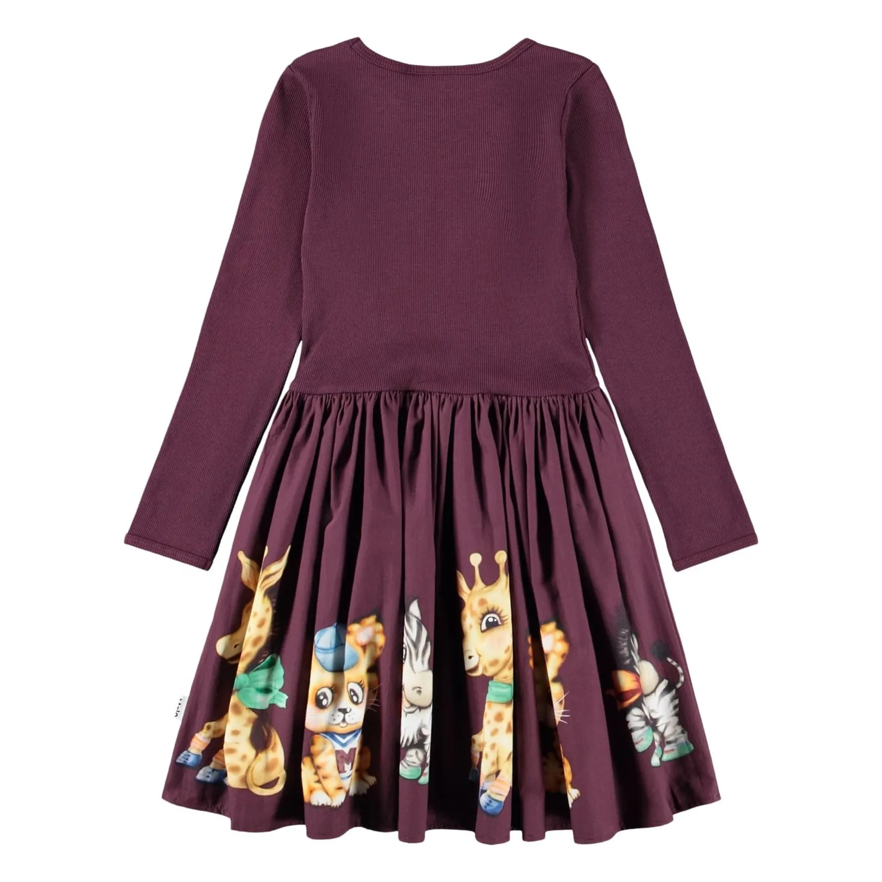 Robe Cassie Tigres Coton Bio | Bordeaux- Image produit n°7