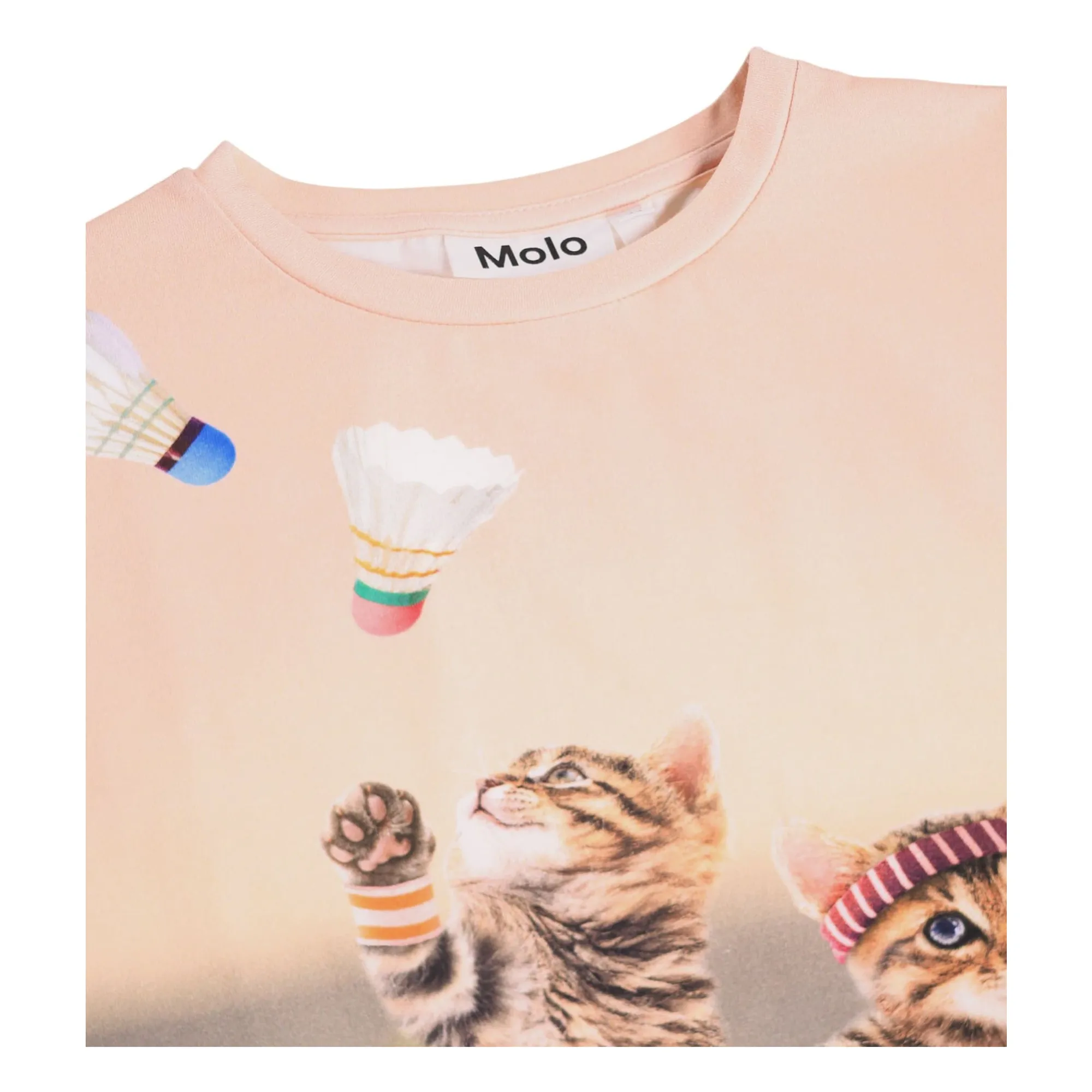 T-shirt Ragnhilde Chats Coton Bio | Rose pâle- Image produit n°1