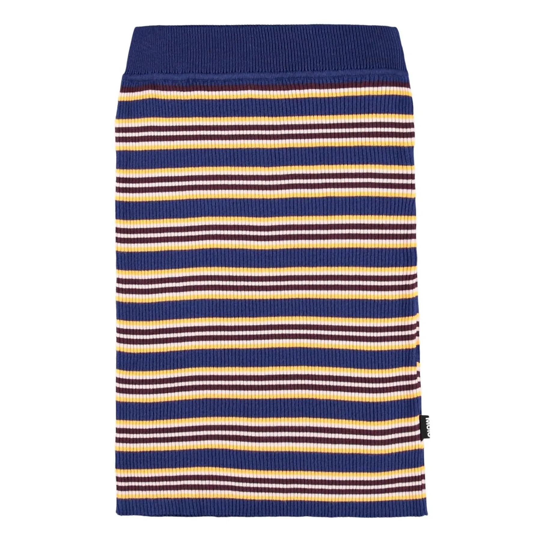 Jupe Benitta Rayée Coton Bio | Bleu marine- Image produit n°0