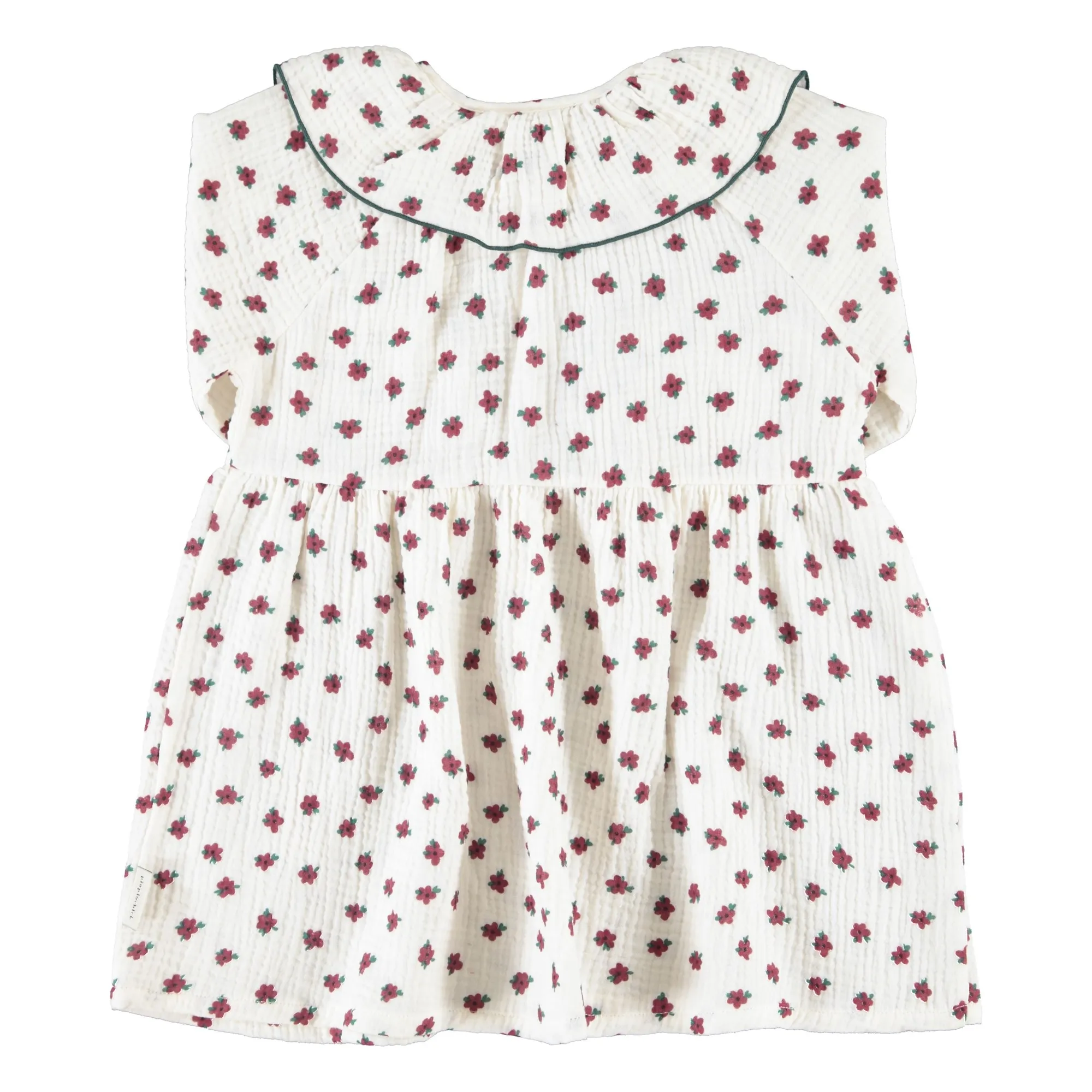 Robe Fleurie Coton Bio | Ecru- Image produit n°5