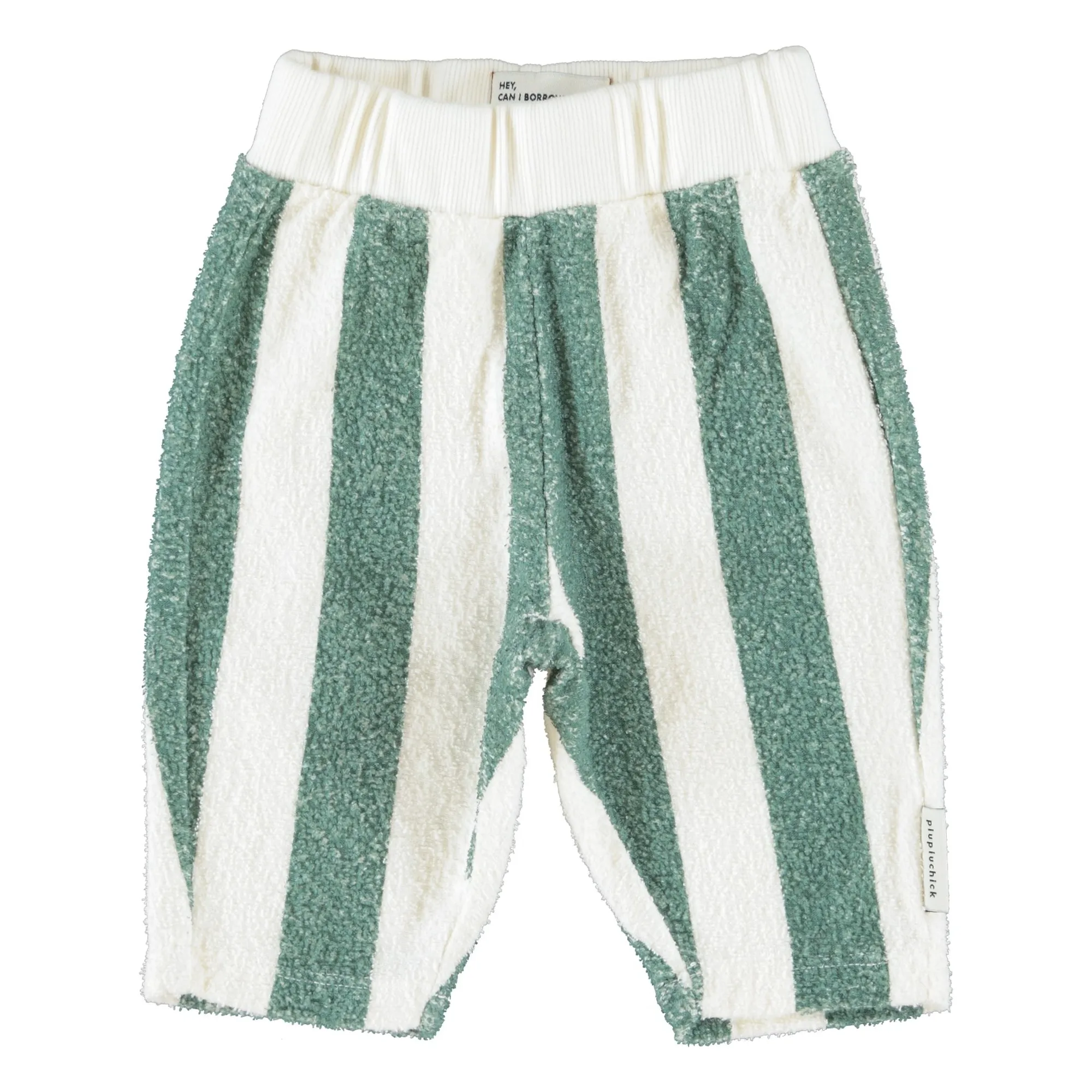 Pantalon Rayé Eponge Coton Bio | Ecru- Image produit n°7