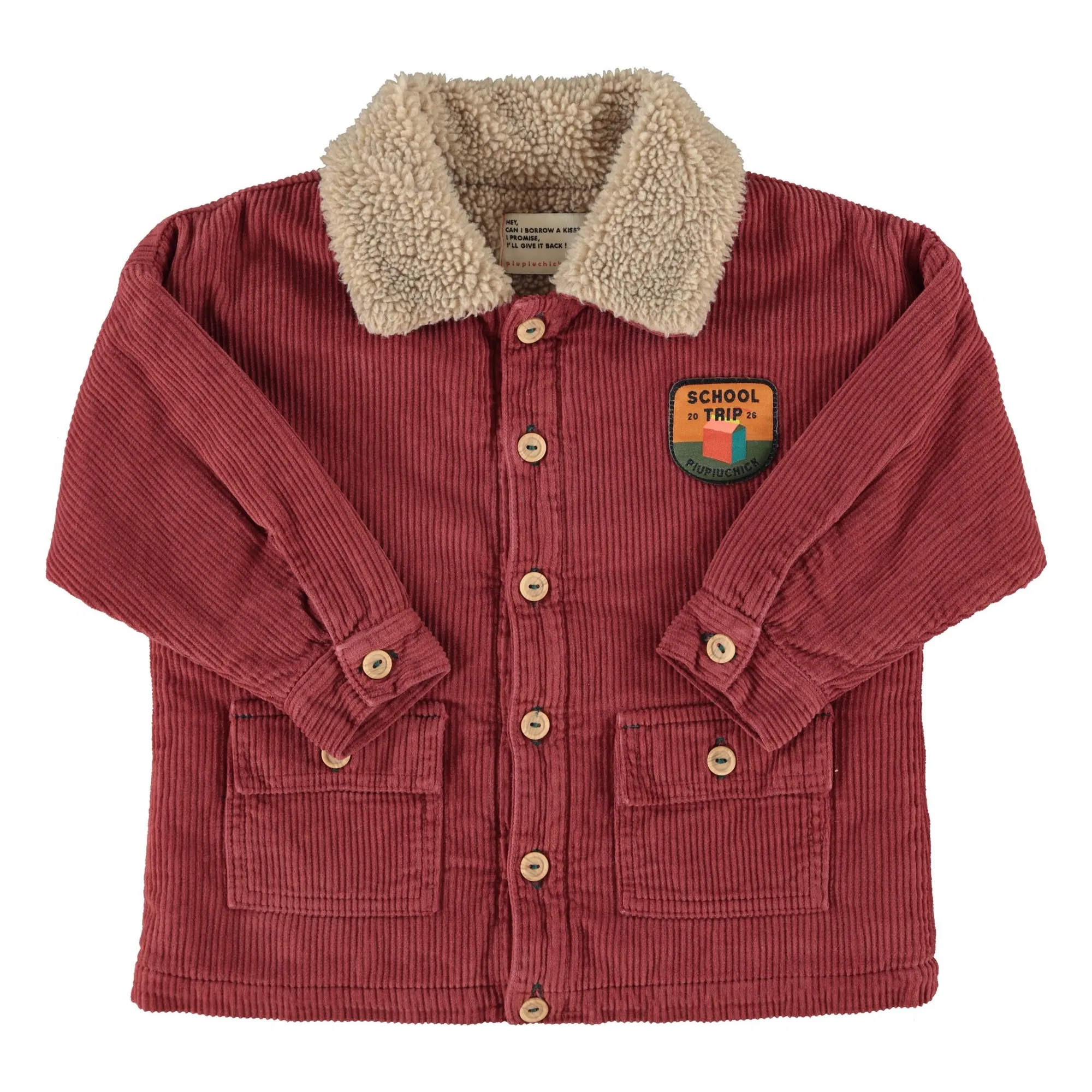 Veste Here We Go Velours Côtelé Coton Bio | Bordeaux- Image produit n°0