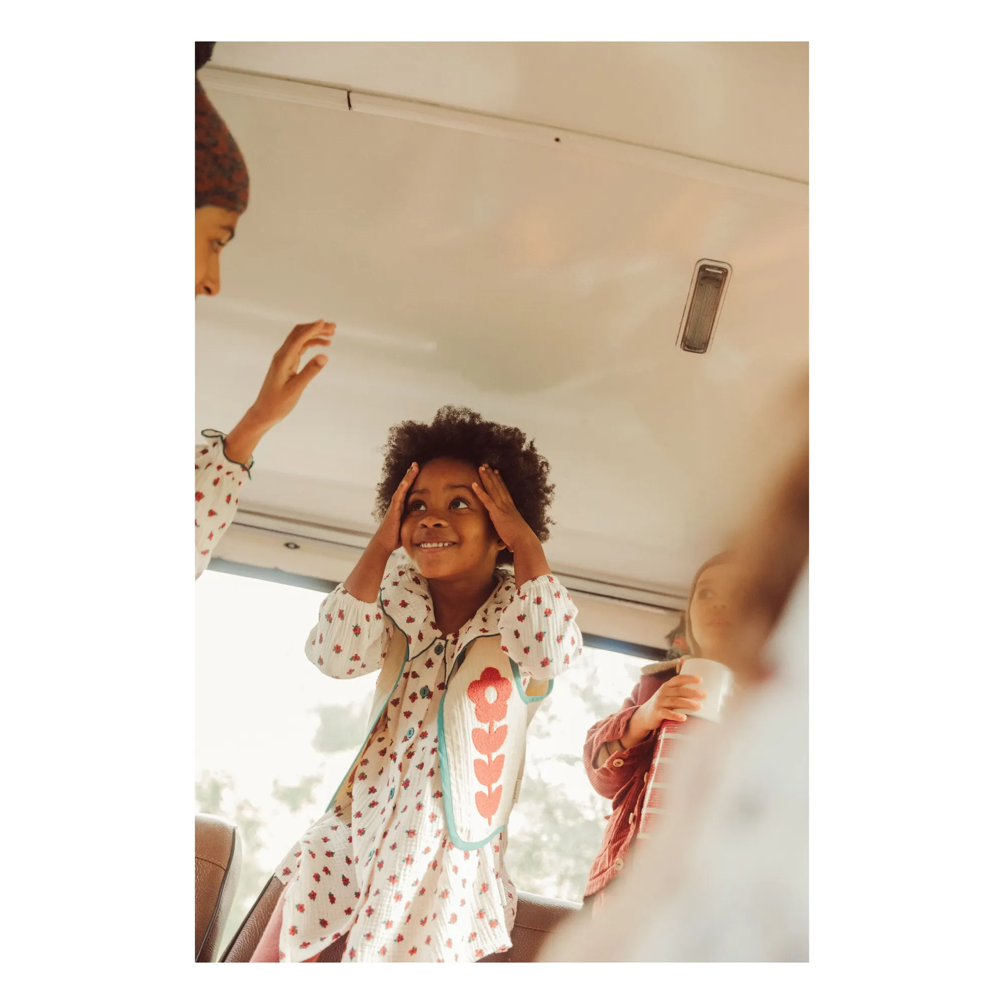Robe Fleurie Coton Bio | Ecru- Image produit n°8