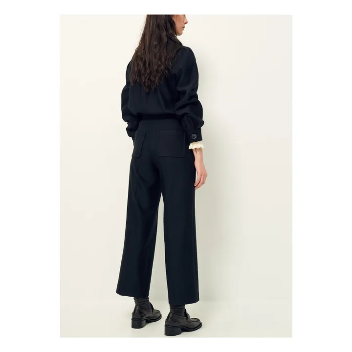 Pantalones de fibra reciclada Alberwool | Negro- Imagen del producto n°3
