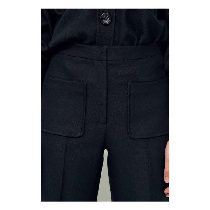 Pantalones de fibra reciclada Alberwool | Negro- Imagen del producto n°4