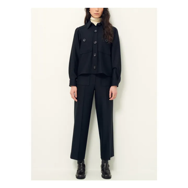 Pantalones de fibra reciclada Alberwool | Negro- Imagen del producto n°0