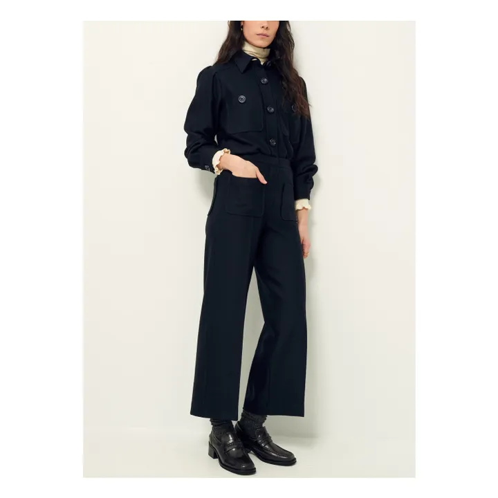 Pantalones de fibra reciclada Alberwool | Negro- Imagen del producto n°2