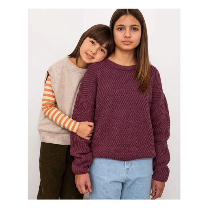 Pull Sans Manches Laine | Beige- Image produit n°1