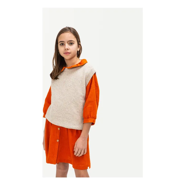 Pull Sans Manches Laine | Beige- Image produit n°4
