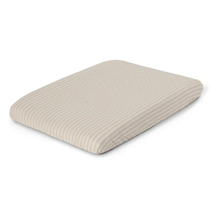 Stripe changing mat cover | Beige- Product image n°0