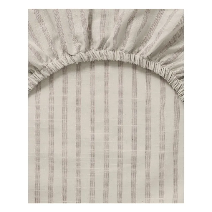 Stripe changing mat cover | Beige- Product image n°1
