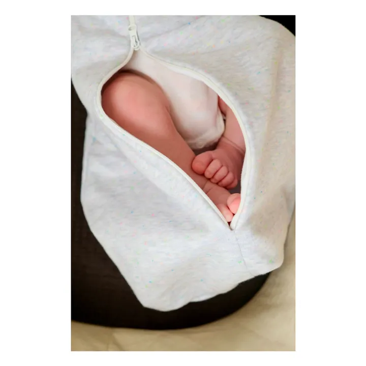 Gigoteuse d'emmaillotage en coton bio | Gris chiné- Image produit n°2