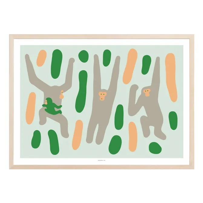 Warmgreytail Multicoloured Monkeys Poster