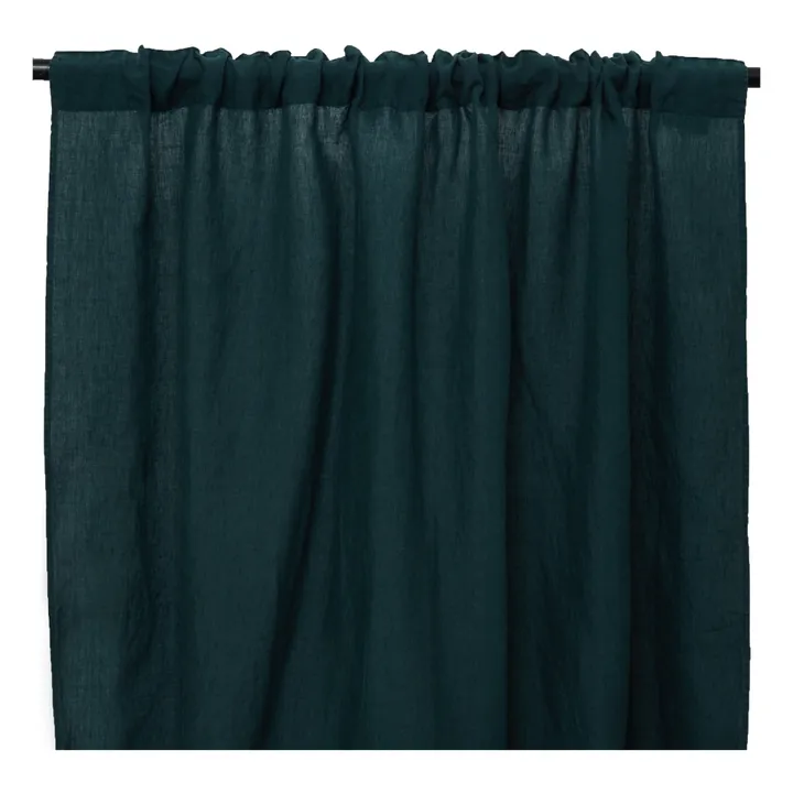 Vorhang zum Überziehen oder Festklemmen Vorgewaschene Leinen | Faded Blue- Produktbild Nr. 0