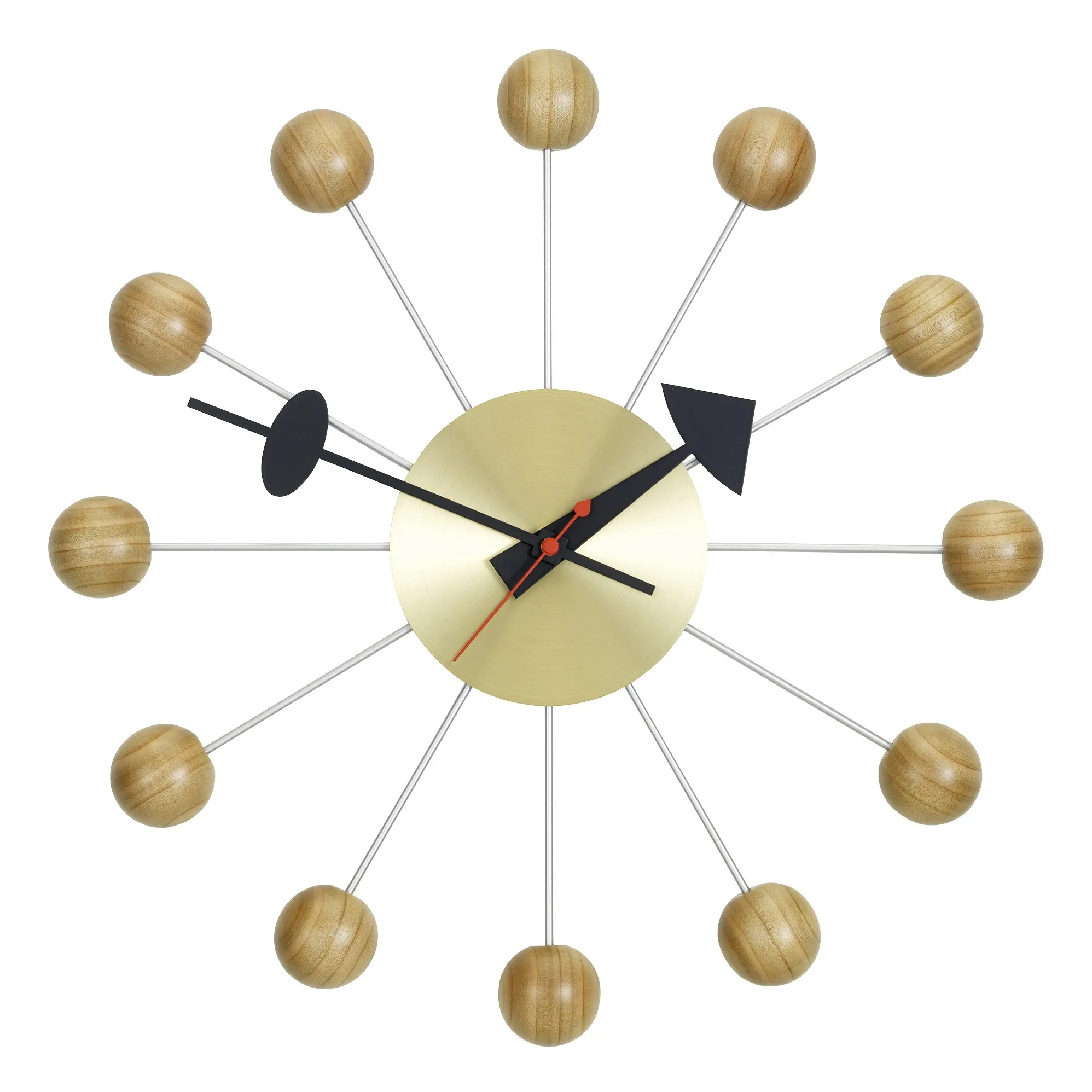 Vitra Cherry Wood Ball Clock - George Nelson, 1948-1960