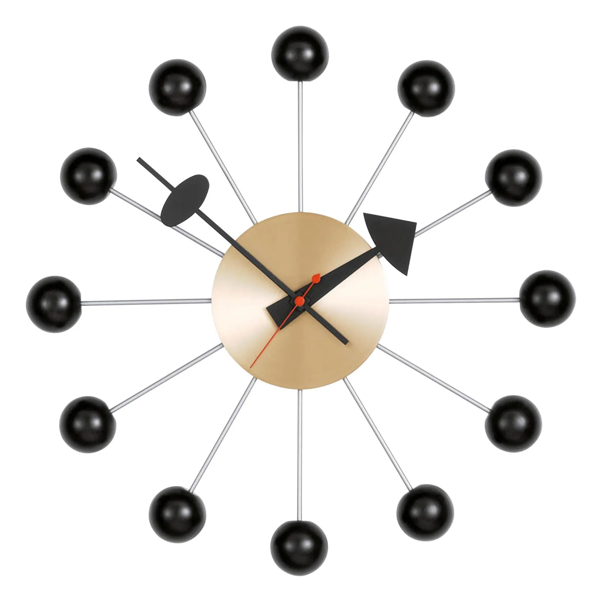 Vitra Black Wall Clocks - Ball Clock George Nelson, 1948-1960