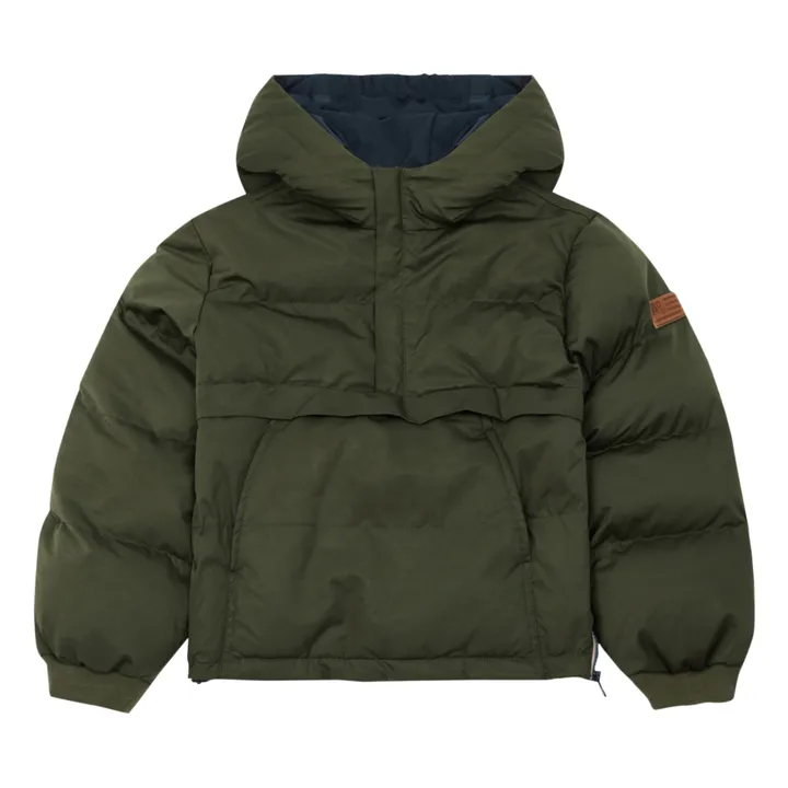 Zip Down Jacket | Olive green- Product image n°0
