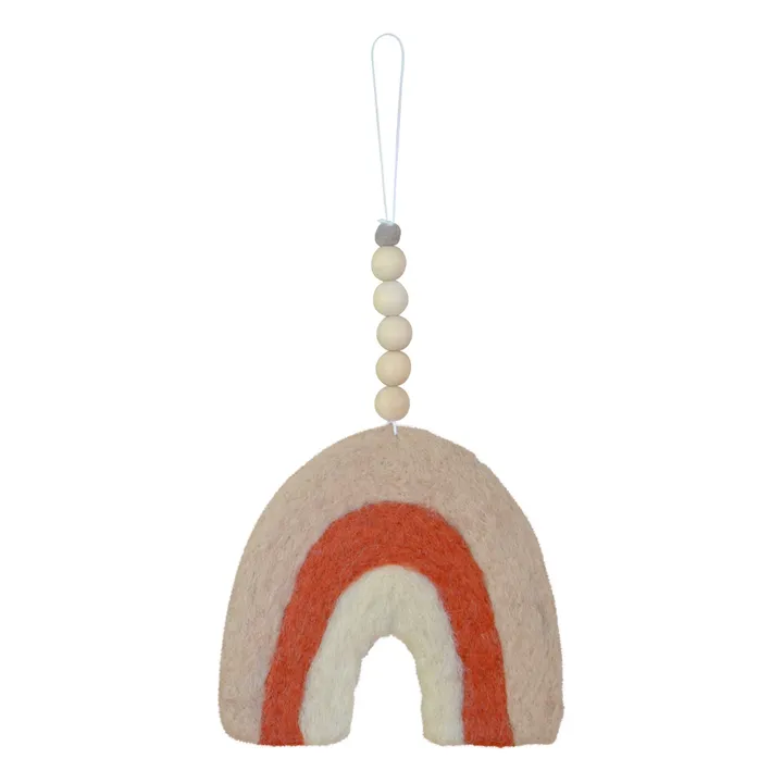 Rainbow mobile in felted wool | Pale pink- Product image n°0