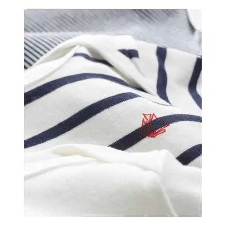 Striped Baby Grows - Set of 3 | Navy blue- Product image n°1