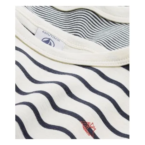Set di 2 T-Shirt Righe Maniche Corte  | Blu marino- Immagine del prodotto n°1