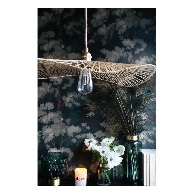 Pantalla para lámpara de techo Libellule en bambú