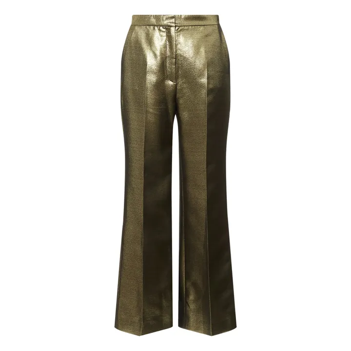 Pantalón de Talle Alto Lúrex | Dorado- Imagen del producto n°0