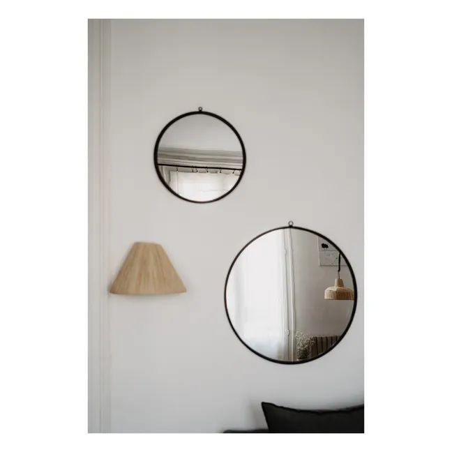 Miroir en fer forgé - 40 cm | Noir