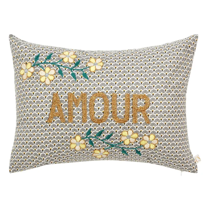 Amour Embroidered Cushion - CSAO x Smallable- Product image n°0