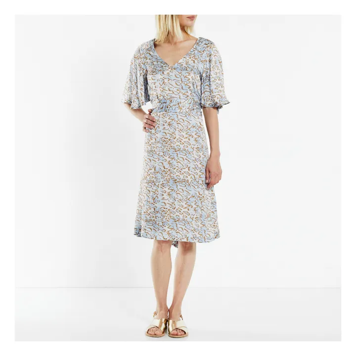 Kleid Leopard | Hellblau- Produktbild Nr. 2