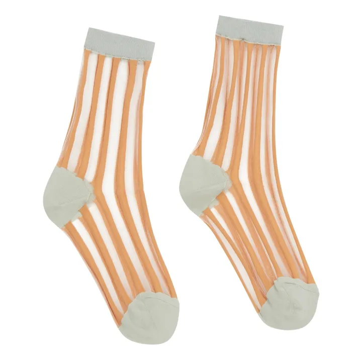 Valerie Tulle Nylon Socks | Orange- Product image n°0
