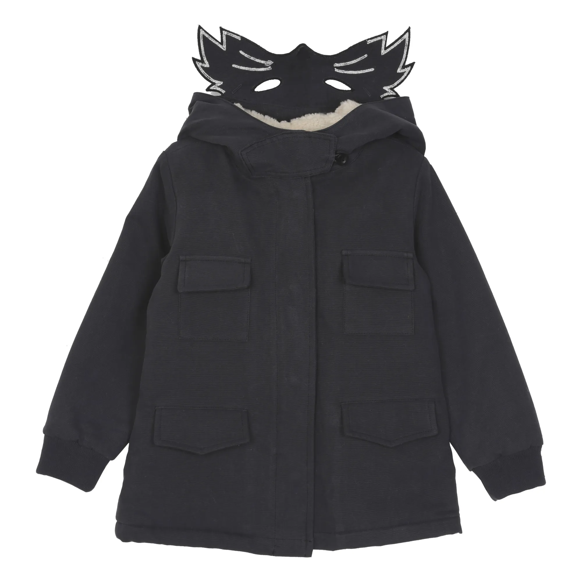 Emile Et Ida Charcoal Grey Loup Parka