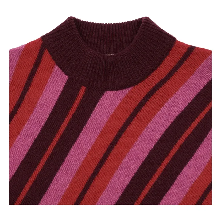 Pullover mit Streifen | Rot- Produktbild Nr. 2