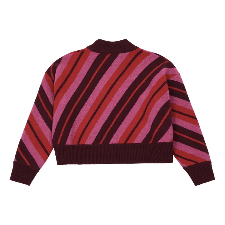 Pullover mit Streifen | Rot- Produktbild Nr. 3