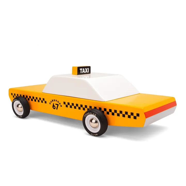 Voiture Candycab en bois | Jaune- Image produit n°2