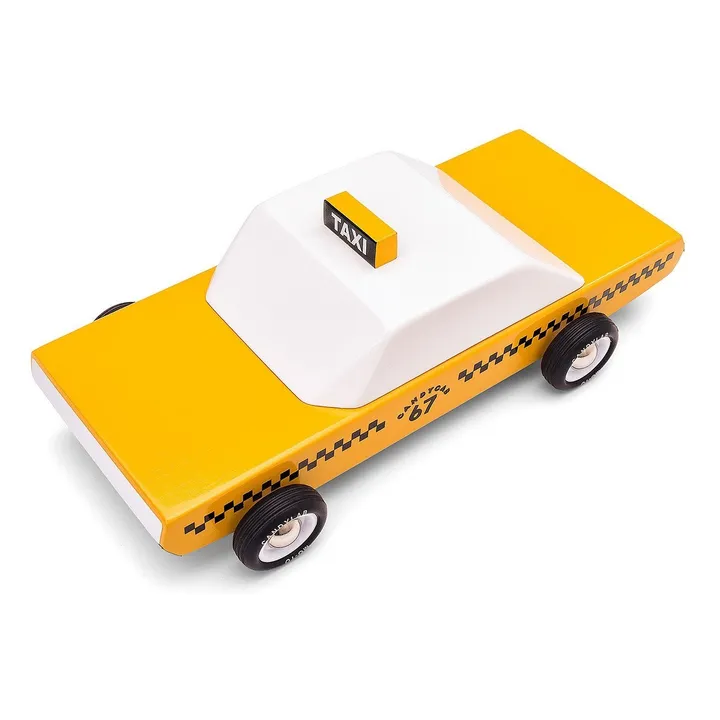 Voiture Candycab en bois | Jaune- Image produit n°3