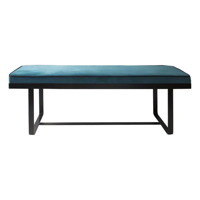 Banco de terciopelo Gaspard | Azul Sarah