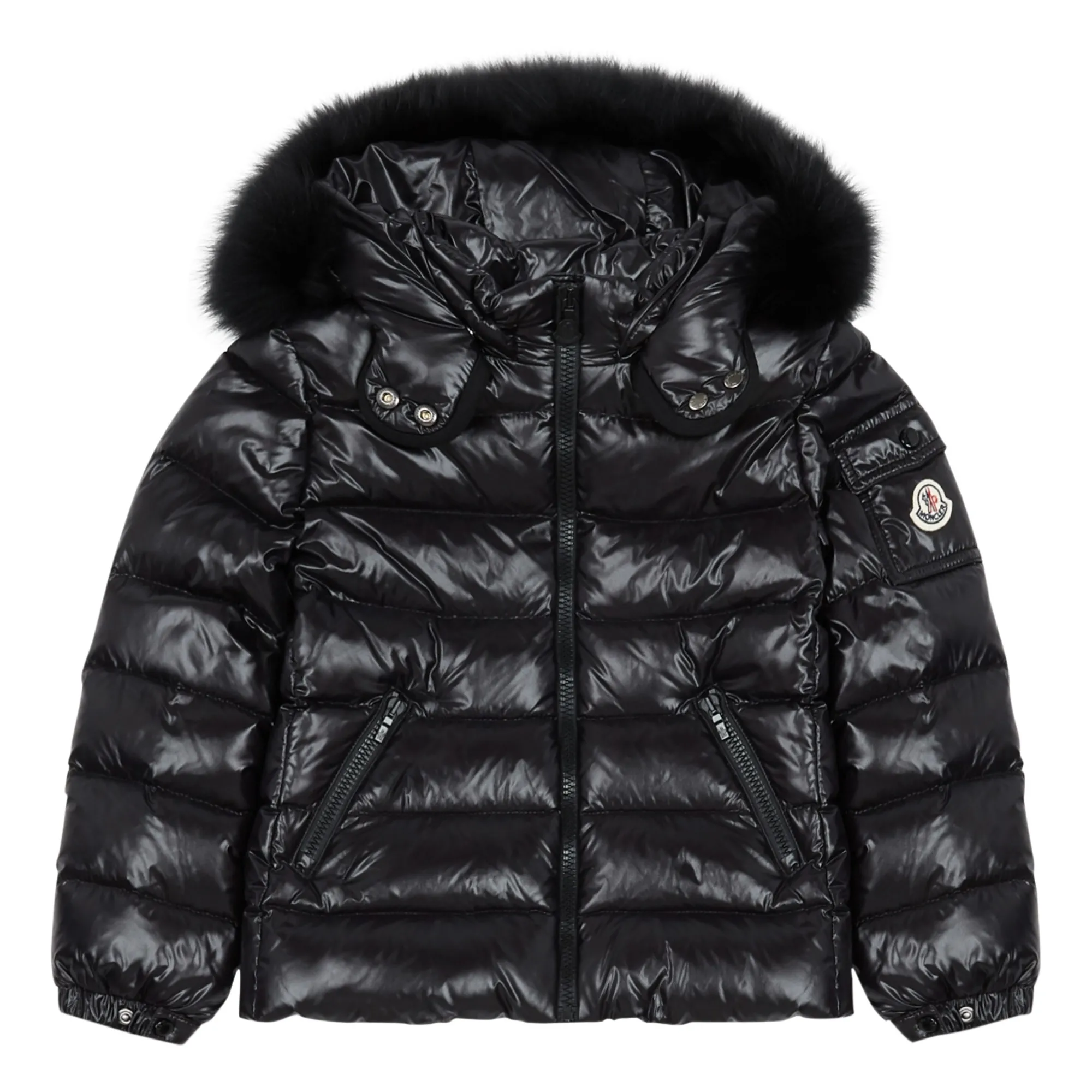 Moncler Bady Faux Fur Down Jacket Black Smallable