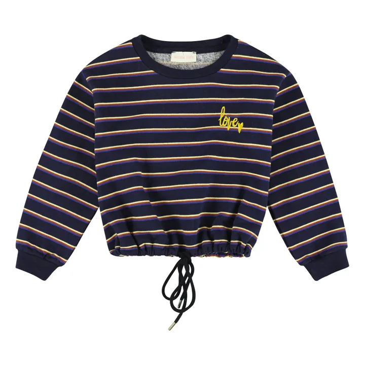 Sweatshirt gestreift Nœud  | Navy- Produktbild Nr. 0