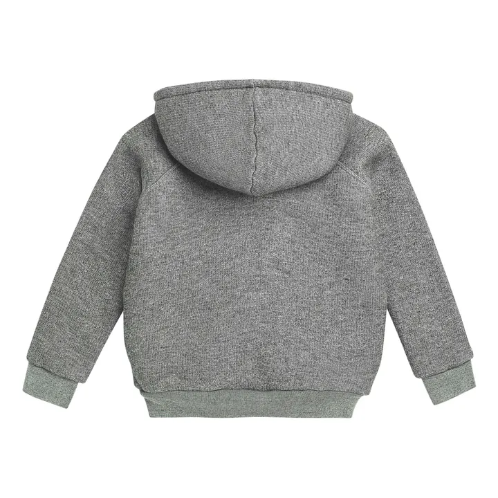 Furry Zip Sweatshirt | Heather grey- Product image n°2