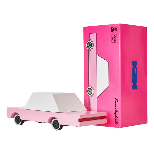 Auto Pink Sedan aus Holz | Rosa
