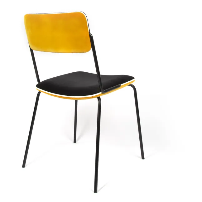 Silla de terciopelo Doble-Juego | Ocre