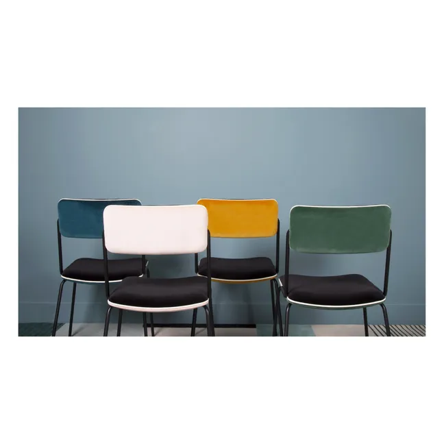 Silla de terciopelo Doble-Juego | Azul Sarah