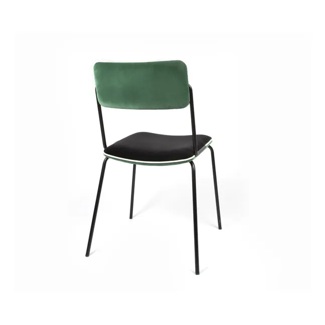 Double Jeu Velvet Chair | Green