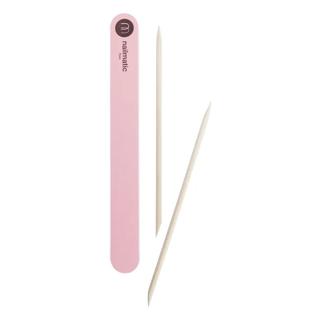 Nail File and Cuticle Pusher