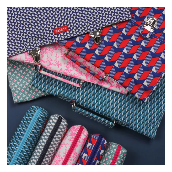 Diamond Canvas Pencil Case  | Blue Green- Product image n°1