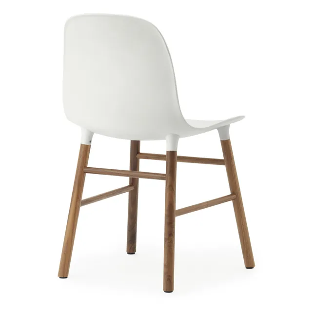 Stuhl Form aus Walnuss | Weiß